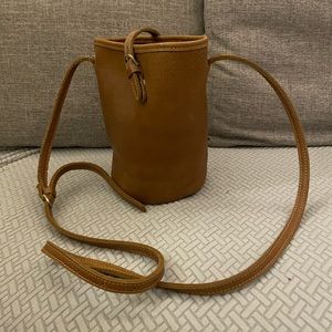 Vintage leather bucket bag